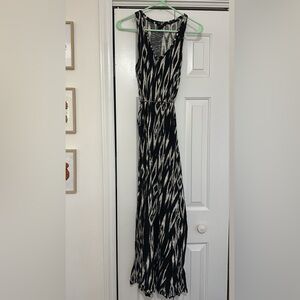 H&M Black and White Patterned Maxi Dress